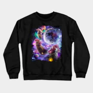 3 Three Chicken Moon Crewneck Sweatshirt